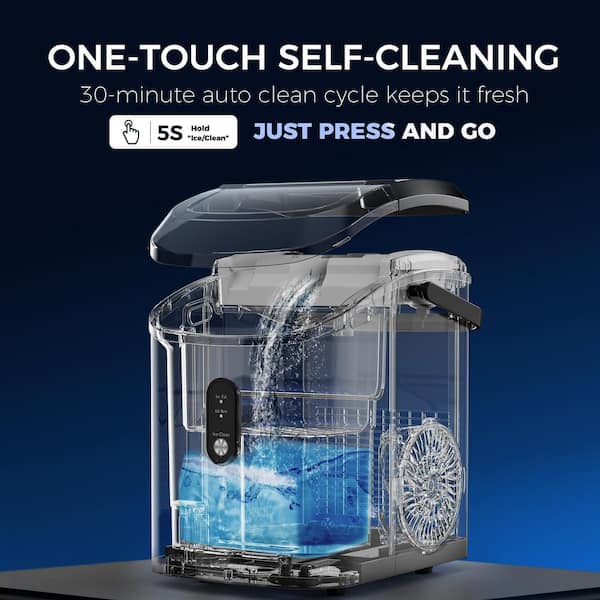 SIMZLIFE 9.5 in. 34 lb. 24 Hrs Nugget Ice Portable