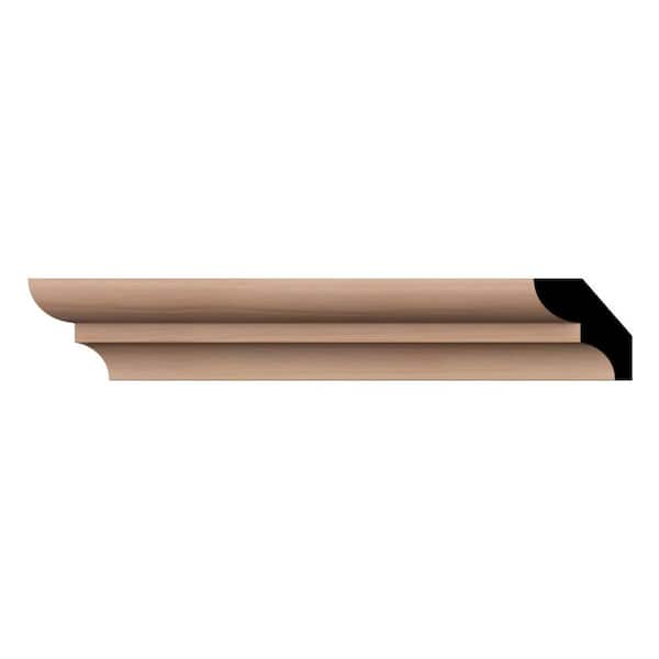 Ekena Millwork WM75 0.56 in. D x 1.63 in. W x 96 in. L Wood (Cherry) Crown Moulding