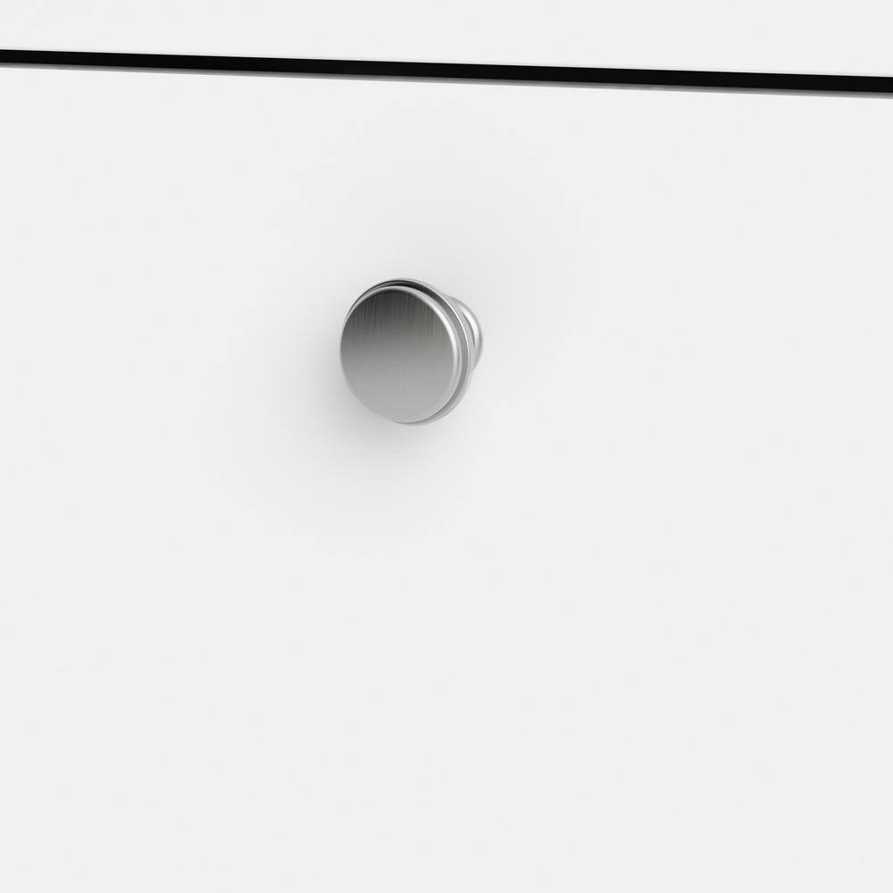White Contemporary 2-Door Sideboard with 3 Drawers