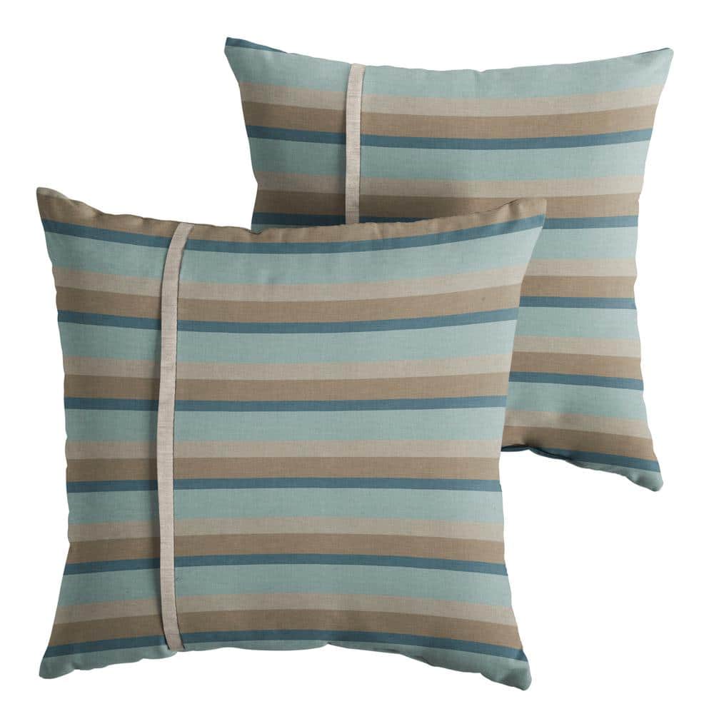 Sunbrella Gateway Mist Outdoor Knife Edge Throw Pillows (2-Pack)