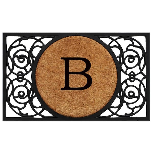 Calloway Mills Armada Circle 18 in. x 30 in. Monogram B Door Mat