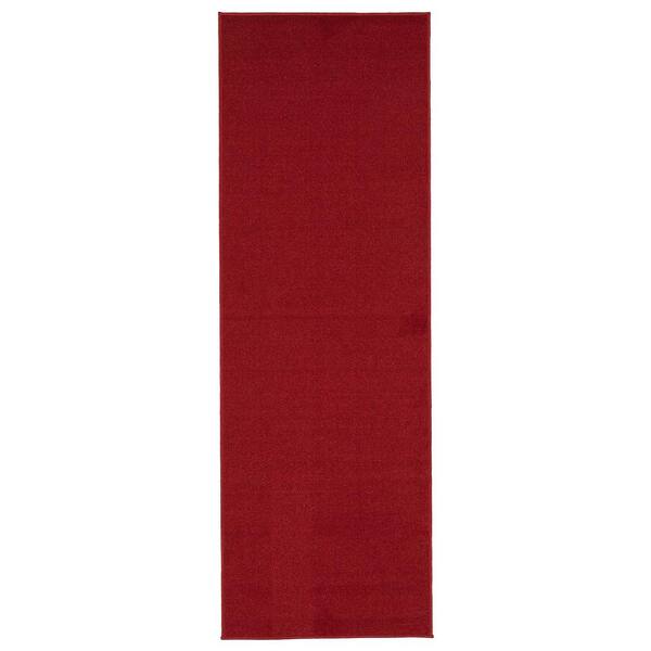 Ottomanson Oscar Collection Dark Red 20 in. x 59 in. Solid Runner RugOSC850020X59 The Home Depot