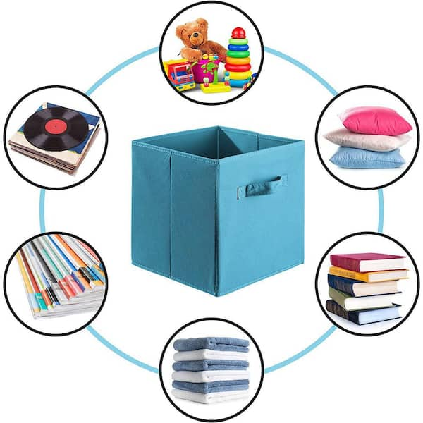 Foldable Storage Cube Bins, Assorted Colors