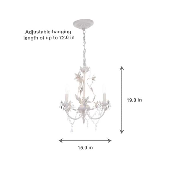 hampton bay kristin 3 light chandelier