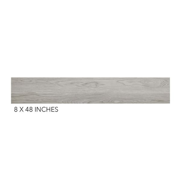 Mohawk Basics Waterproof Vinyl Plank Flooring in Alloy Gray 2mm, 8 x 48  (45.33-sqft/Carton)