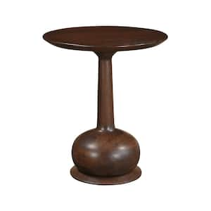 18 in. Turbury Dark Brown Round Wood Top End Table