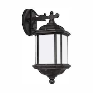 Kent 1-Light Oxford Bronze Outdoor 15 in. Wall Lantern Sconce