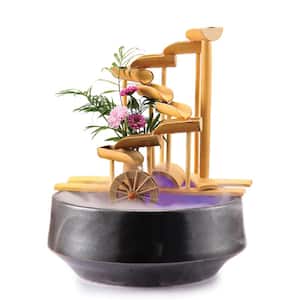 12 in. Bamboo Money Fountain-Complete with Pump and Tubing