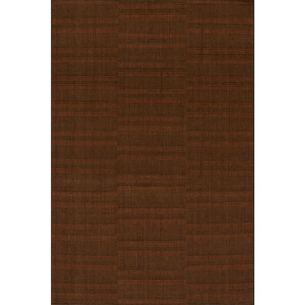 Oriya Wool Modern Transitional Rust 6 ft. x 9 ft. Indoor Area Rug