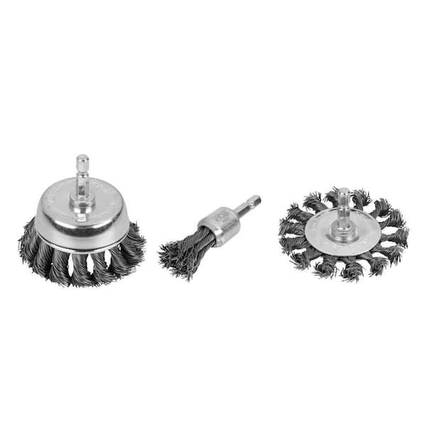 Twisted Wire Wheel Set (3-Pieces)