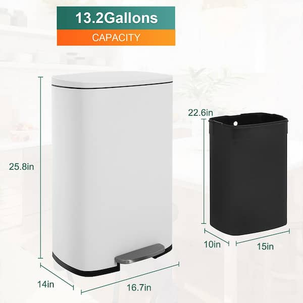 halo Platinum 13 Gallons Steel Motion Sensor Trash Can & Reviews