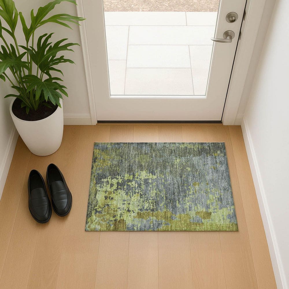 Mayfield Premium Machine Washable Abstract AMF1702 Cactus 2 ft. x 3 ft. Area Rug price history on PriceWatchPro