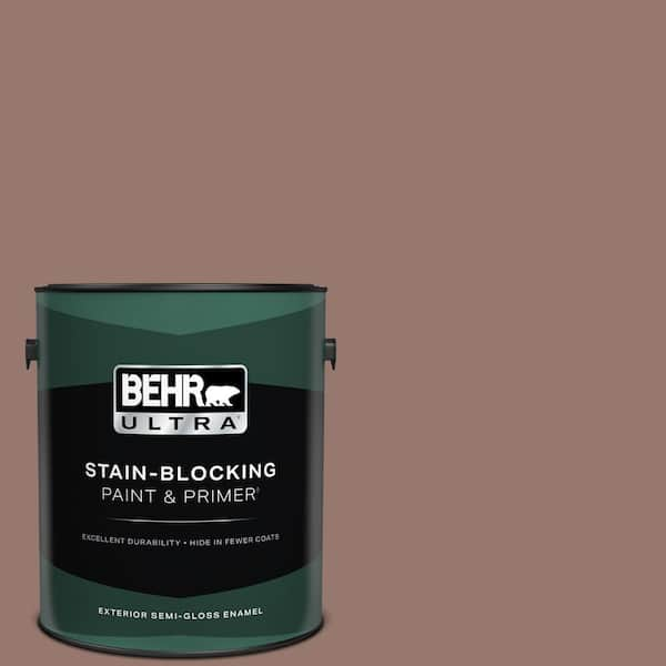 BEHR ULTRA 1 gal. #N160-5 Chocolate Delight Semi-Gloss Enamel Exterior Paint & Primer