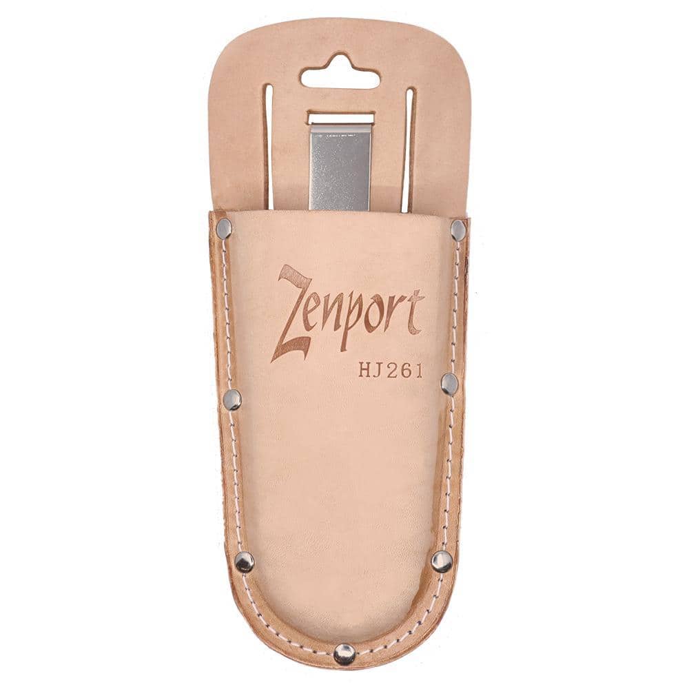 ZENPORT Leather Pruner Sheath with Belt Loop and Metal Clip, Box