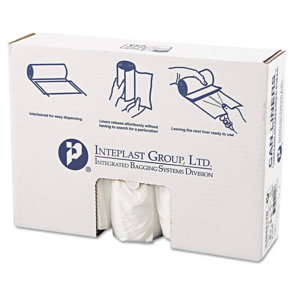 45 Gal. 40 in. x 48 in. 12 mic Clear High-Density Can Liner (25/Roll 10 Rol