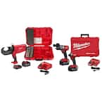M18 18V Lithium-Ion Cordless FORCE LOGIC 750 MCM Crimper Kit with EXACT #6 750 MCM Al Dies and M18 FUEL Combo Kit