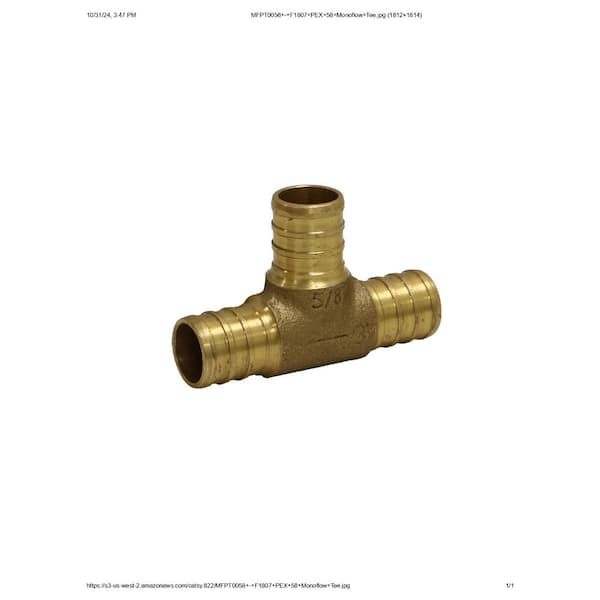 PLUMBFLEX 1/2 in. Heavy Duty Brass Hot Water Angle Radiator Valve SWT x Male Union, with Molded Thermal Plastic Handle