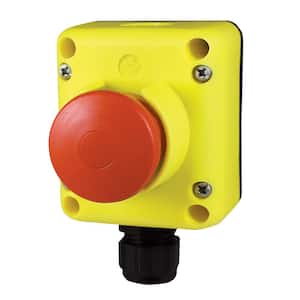 Emergency Stop Push Button Enclosure Featuring a Mushroom Type Button with Guard Push-Pull operation 1/EA