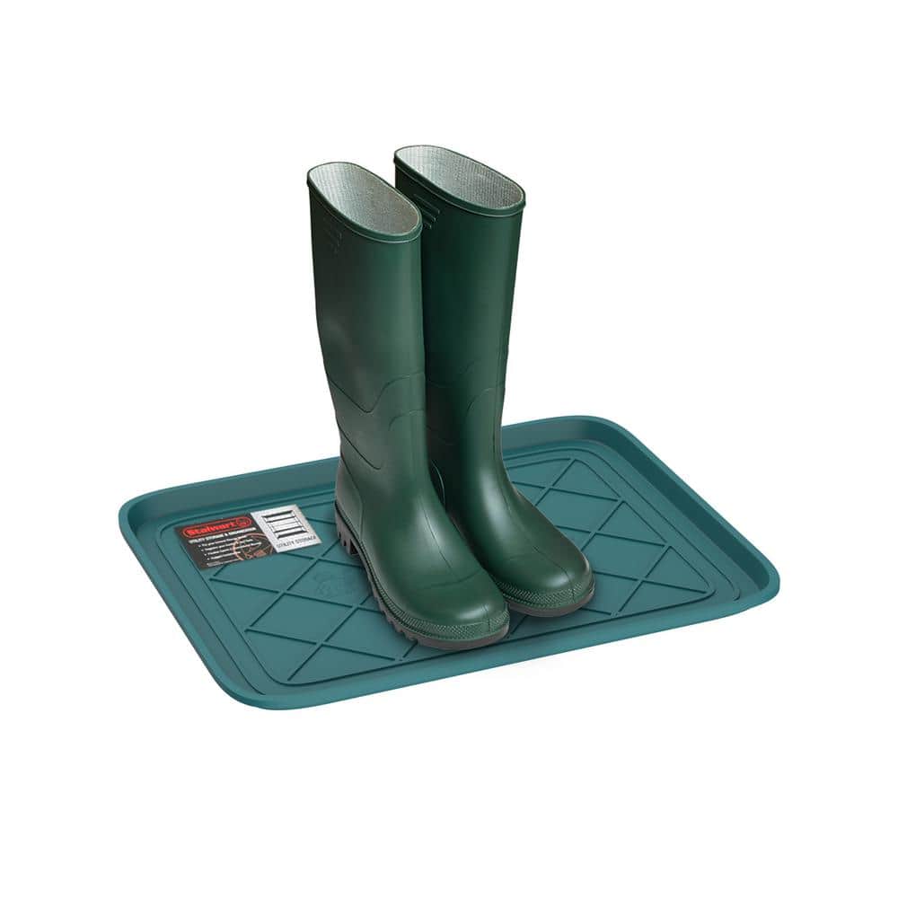 Teal Small Water Resistant Plastic Boot Tray for Entryway