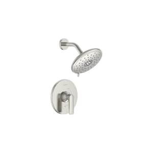 Aspirations Single-Handle Wall Mount Shower Trim in Brushed Nickel - 1.75 GPM (Valve Not Included)