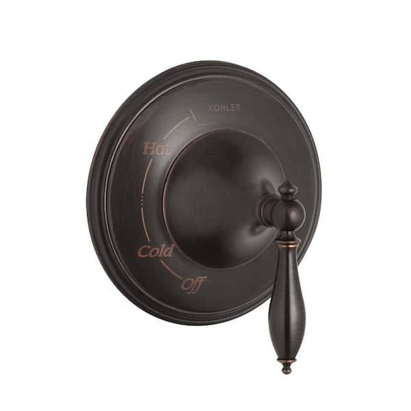 KOHLER Finial Traditional 1Handle WallMount Tub and Shower Faucet Trim Kit in OilRubbed