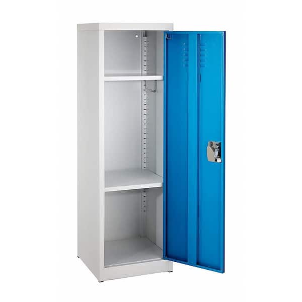 AdirOffice The School, - 1-Tier Storage Home, in Steel in. Gym Free Depot Home Cabinets 48 629-01-BLU Locker Blue Standing for H 629-Series