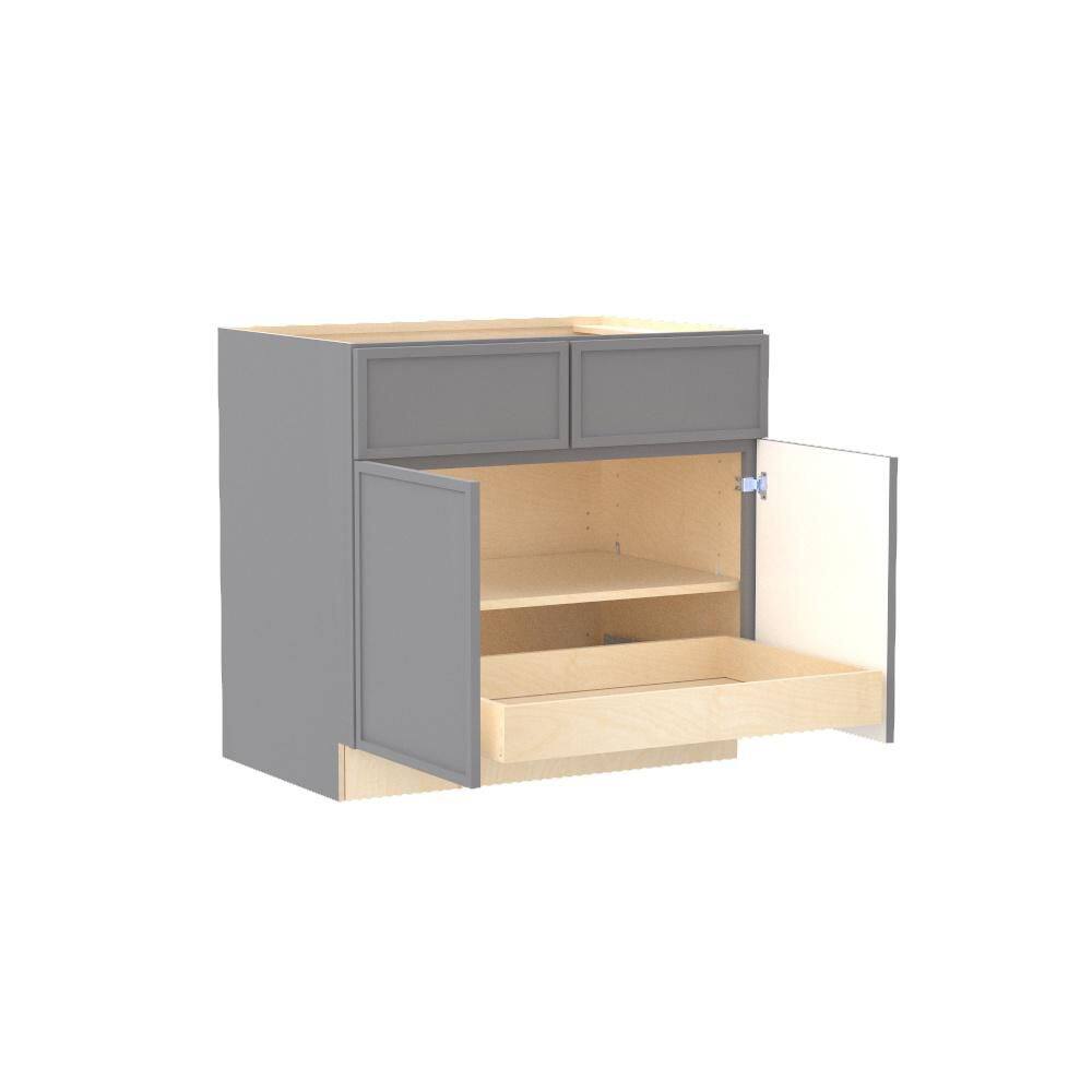 Franklin 33 in. W x 24 in. D x 34.5 in. H Assembled Plywood Base Kitchen Cabinet in Veiled Gray with 1-Rot Soft Close price history on PriceWatchPro