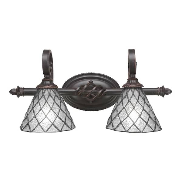 Unbranded Bridgewater 20.75 in. 2-Light Dark Granite Vanity Light