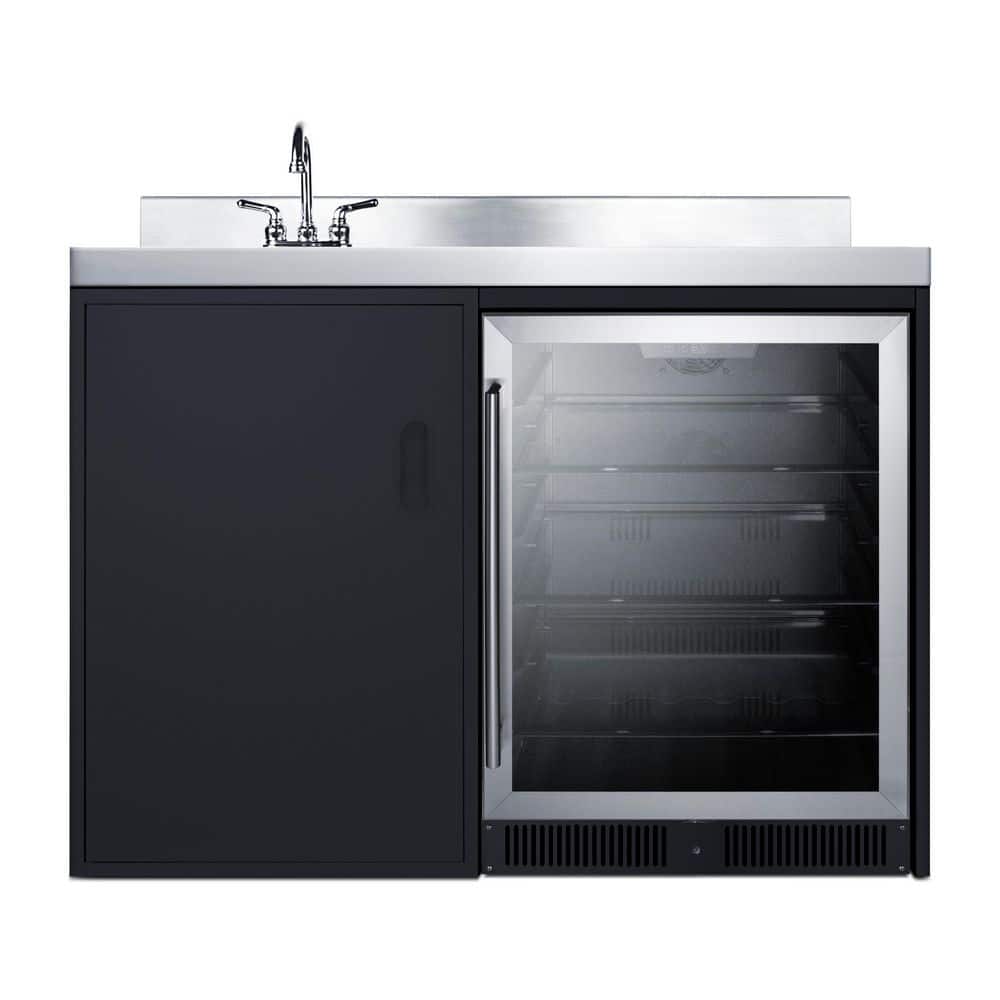 48 in. Compact Kitchen in Black