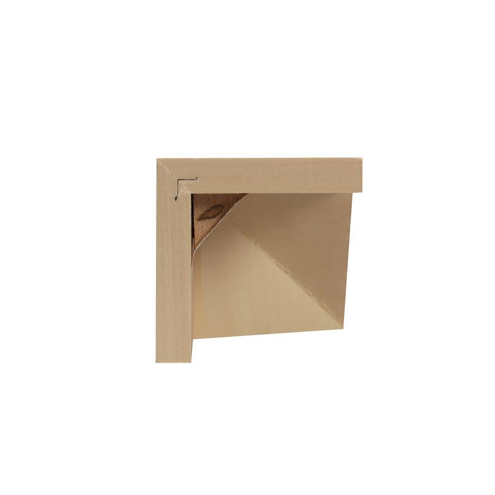 Unfinished White Hardwood Medium Inside Crown Connector Block Moulding