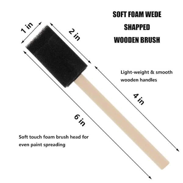 Foam Brush 3 Pack, Disposable Foam Applicators for Decoupage and More 