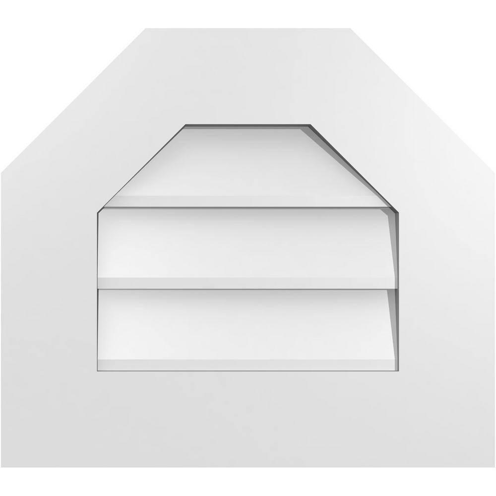 18 in. x 16 in. Octagonal Top Surface Mount PVC Gable Vent: Decorative with Standard Frame price history on PriceWatchPro
