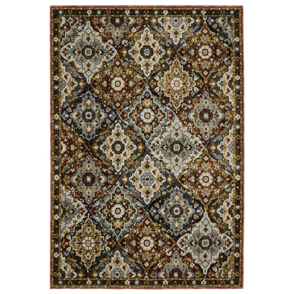 3' X 5' Red Ivory And Tan Medallion Area Rug price history on PriceWatchPro