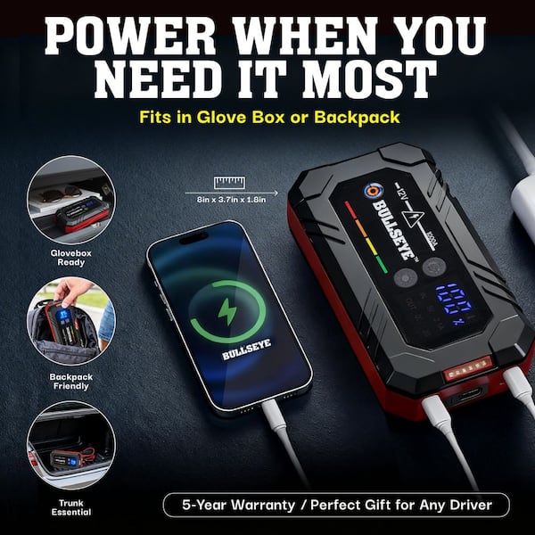 jumper booster box Schumacher DSR PSJ-4424 ProSeries Heavy-Duty Jump Starter Up to 5.0L USB Output VEVOR 4000a Peak Car Jump