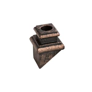Round Hole 1.25 in. Cast Iron Angled Shoe Baluster Shoe Oil Rubbed Bronze