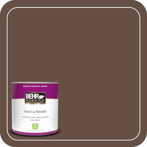 BEHR PREMIUM PLUS 1 qt. #760B-7 Revival Mahogany Eggshell Enamel Low Odor Interior Paint & Primer