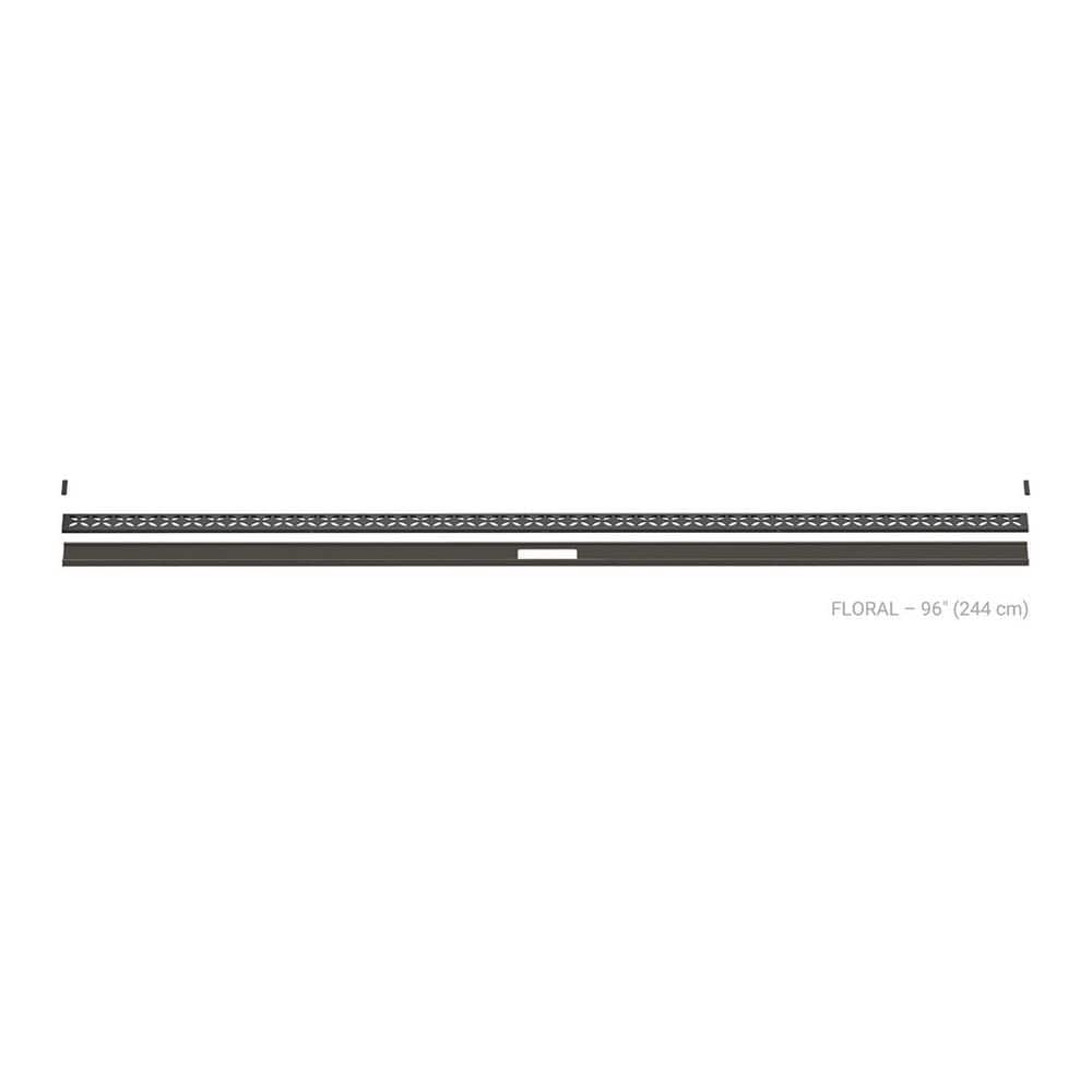 Kerdi-Line-Vario Dark Anthracite 96 in. Floral Grate and Channel Floor Installation Kit for Accessory price history on PriceWatchPro