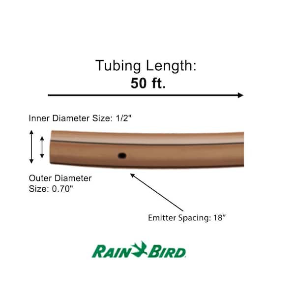 1/2 in. x 50 ft. Sub-Surface Drip Emitter Tubing with 18 in. Spacing