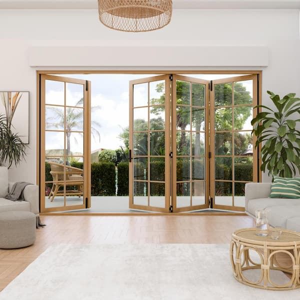 JELD-WEN W5500 124 in. x 96 in. Modern White RightHand/Outswing