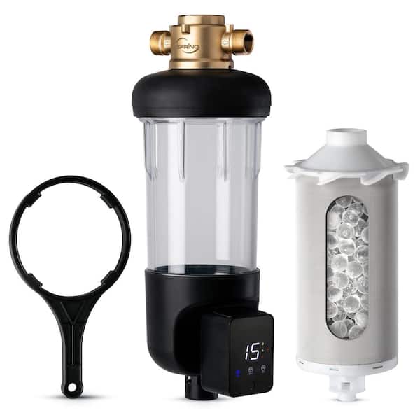 ISPRING NSF-Certified 500-Micron Jumbo Auto-Flush Anti Scale Spin Down Sediment Water Filter, 1 in. MNPT and 3/4 in. FNPT