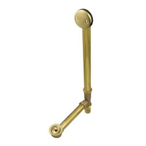 Made To Match 20-Gauge Lift and Turn Tub Waste and Overflow in Brushed Brass
