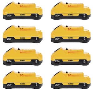 20V MAX Lithium-Ion 3.0Ah Compact Battery Pack (8-Pack)