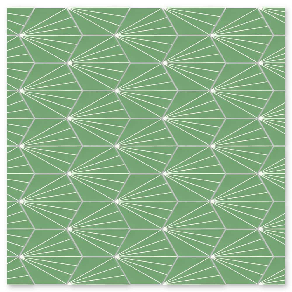 Villa Lagoon Tile Spark C Monte Verde 8 in. x 9 in. Cement