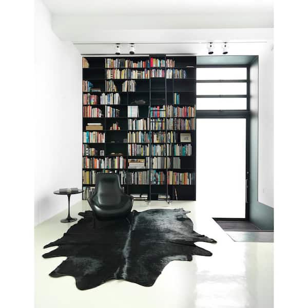Geneva Black 6 ft. x 7 ft. Cowhide Rug
