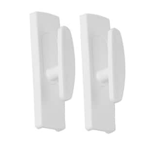 Wall Hooks with Screws (Set of 2) - White