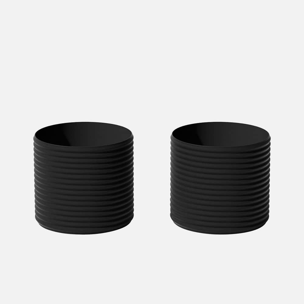 Mod 12.75 in. Round Black Plastic Planter (2 Pack) price history on PriceWatchPro
