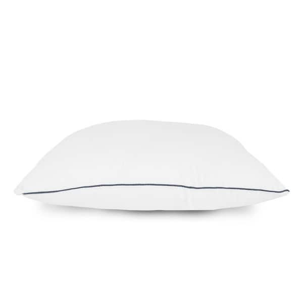 17 x 26 in. Hypoallergenic Blue Edged 100% Cotton Standard Hotel Pillow, Easy Care-Standard, 1-Pack