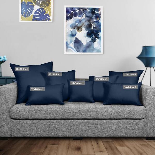 Throw Pillows Grey Couch Blue Cushions Afoxsos 12 X 20 Outdoor