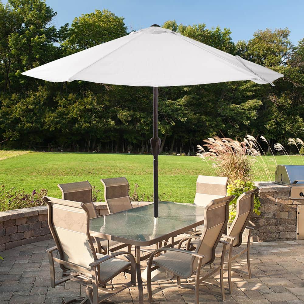 7.5 ft. Patio Umbrella Outdoor Table Market Umbrella with Push Button Tilt 