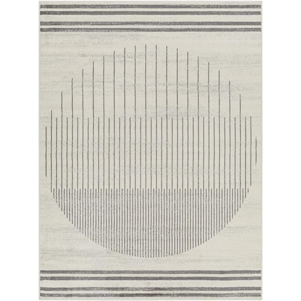 Floransa Timberwolf Beige Modern 8 ft. x 10 ft. Indoor Area Rug